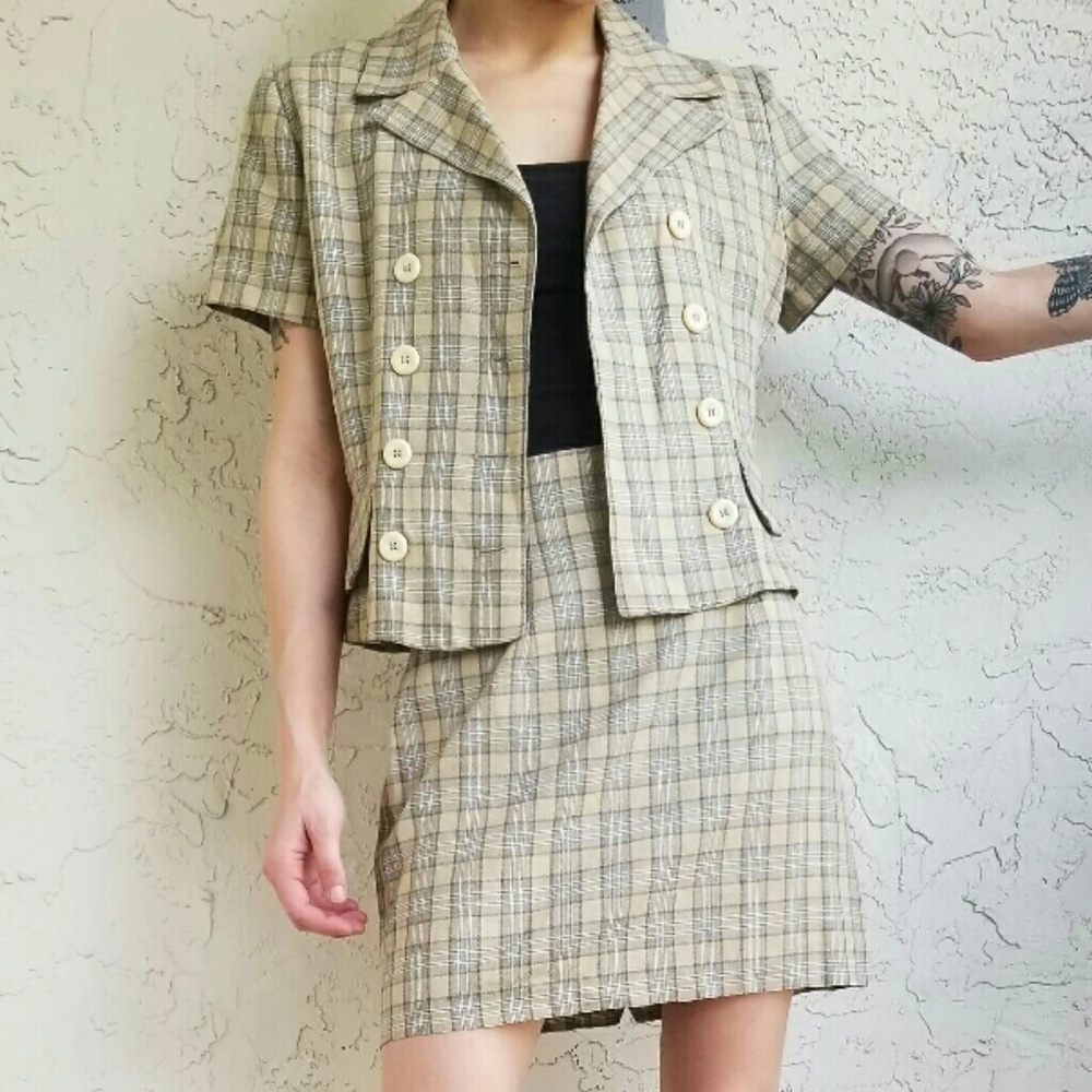 Vintage matching plaid set - Picture 3 of 7